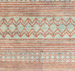 38712-Moroccan_Contemporary_Blue_Red_Wool_Rug-4'1''x6'1''-Afghanistan-1-Center