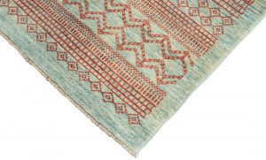38712-Moroccan_Contemporary_Blue_Red_Wool_Rug-4'1''x6'1''-Afghanistan-4