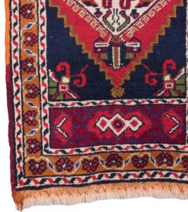 24934-Turkish_Konya_Seljuk_Vintage_Handwoven_Rug-1'9''x3'3''-Turkey-1-Border