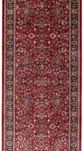 33912-Sarouk_Fine_Red_Navy_Handwoven_Traditional_Rug-2'9''x19'7''-India-1-Center
