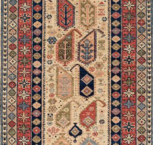 47871_NVA532A-Antique_Reproduction_Fine_Shirvan_Wool_Rug-2'8''x5'6''-Afghanistan-1-Center