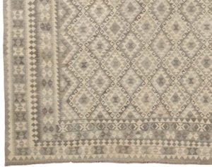 48281-Contemporary_Afghan_Maimana_Reserve_Kilim_Reversible_Undyed_Wool_Rug-10'1''x13'1''-Afghanistan-1-Border