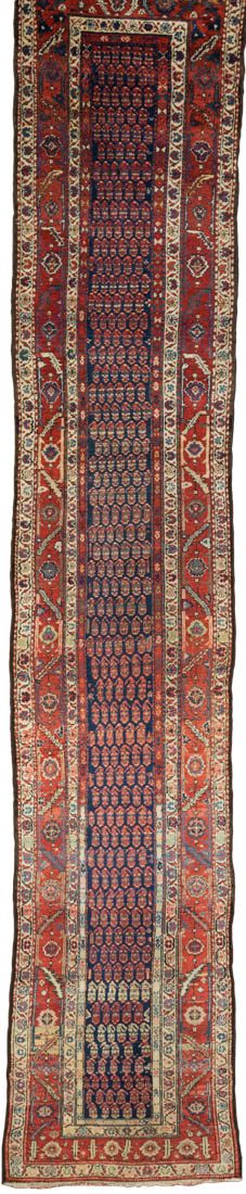 Antique Persian Boteh Hamadan Rug
