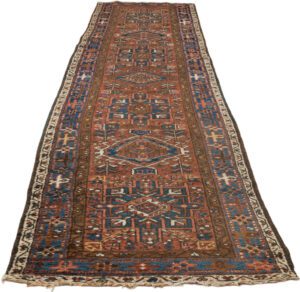 Antique Persian Karaja Heriz Handwoven Rug