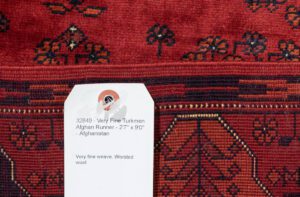 32849-Very_Fine_Turkmen_Afghan_Wool_Runner_Rug-2'7''x9'0''-Afghanistan-9