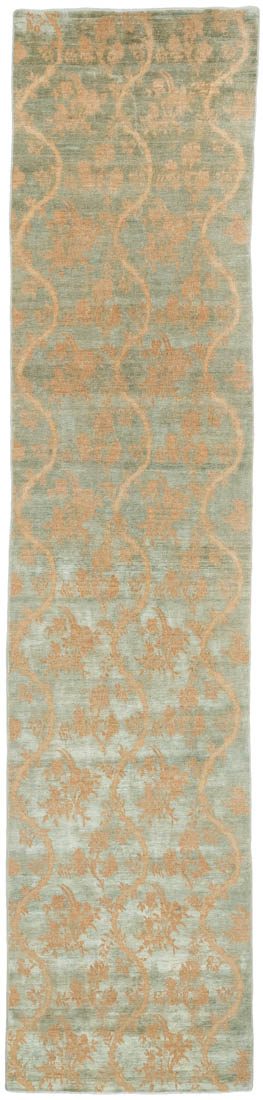 Chinoiserie Wool and Silk Handwoven Rug