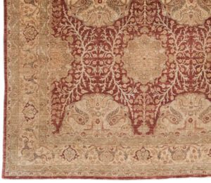 34989-Tabriz_Very_Fine_Antique_Reproduction_Handwoven_Rug-9'2''x12'6''-Afghanistan-1-Border