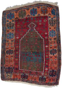 Antique Turkish Yuruk Handwoven Rug
