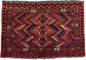 Ersari Chuval Handwoven Wool Tribal Rug