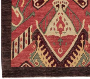36112-Ikat_Fine_Luxe_Textile_Handwoven_Rug-3'0''x4'2''-Afghanistan-1-Border