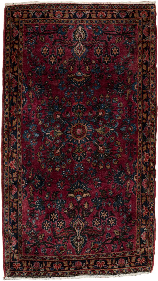 Antique Persian Sarouk Handwoven Rug