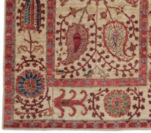 38878-Suzani_Very_Fine_Luxe_Textile_Wool_Silk_Handwoven_Rug-3'1''x5'2''-Afghanistan-1-Border