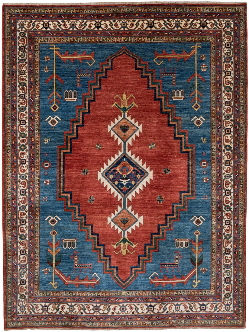 Afghan Serapi Handwoven Tribal Rug