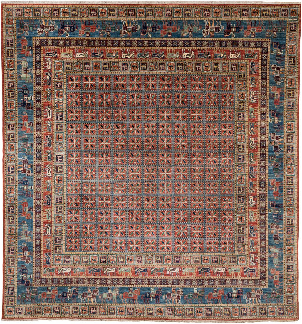 Afghan Pazyryk Handwoven Tribal Rug