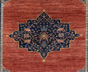 53558_BTR002A-Heriz_Handwoven_Tribal_Rug-8'1''x9'10''-Afghanistan-1-Center