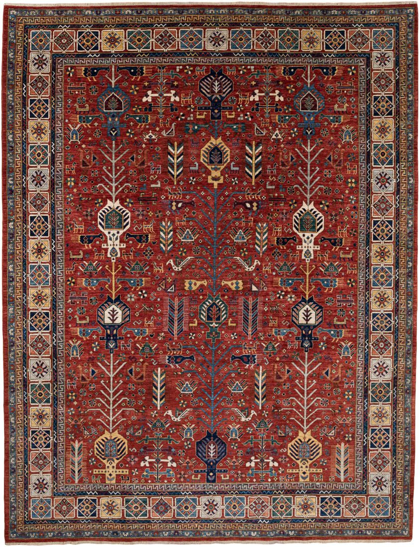 Afghan Qashqai Handwoven Tribal Rug