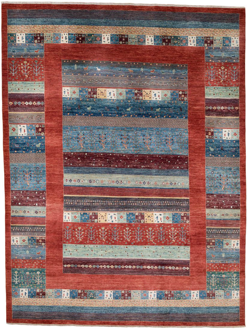 Afghan Gabbeh Contemporary Handwoven Tribal Rug