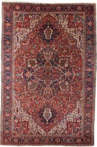 Antique Persian Heriz Handwoven Rug