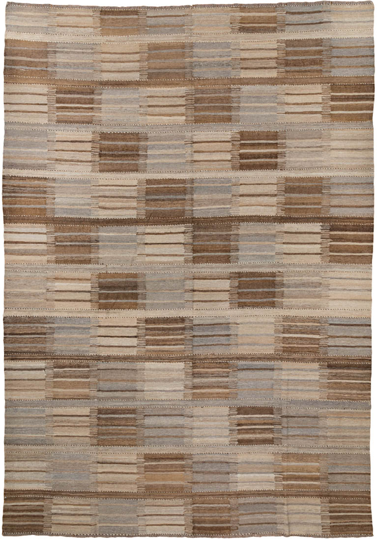 Afghan Kilim Mid Century Modern Handwoven Rug