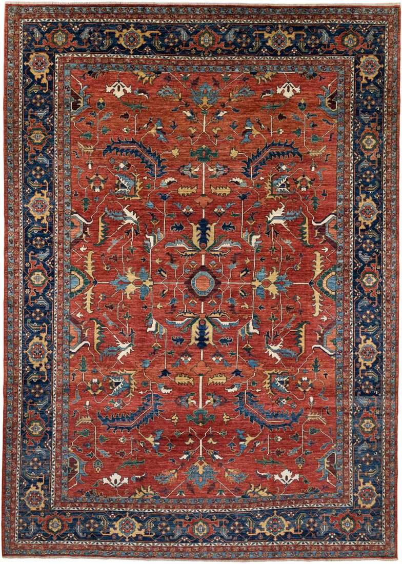 Afghan Serapi Handwoven Tribal Rug