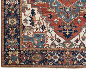 53585_BTR002A-Heriz_Handwoven_Tribal_Rug-9'11''x13'11''-Afghanistan-1-Border