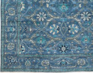 53586_BTR020A-Gherous_Transitional_Azure_Handwoven_Tribal_Rug-8'3''x10'5''-Afghanistan-1-Border