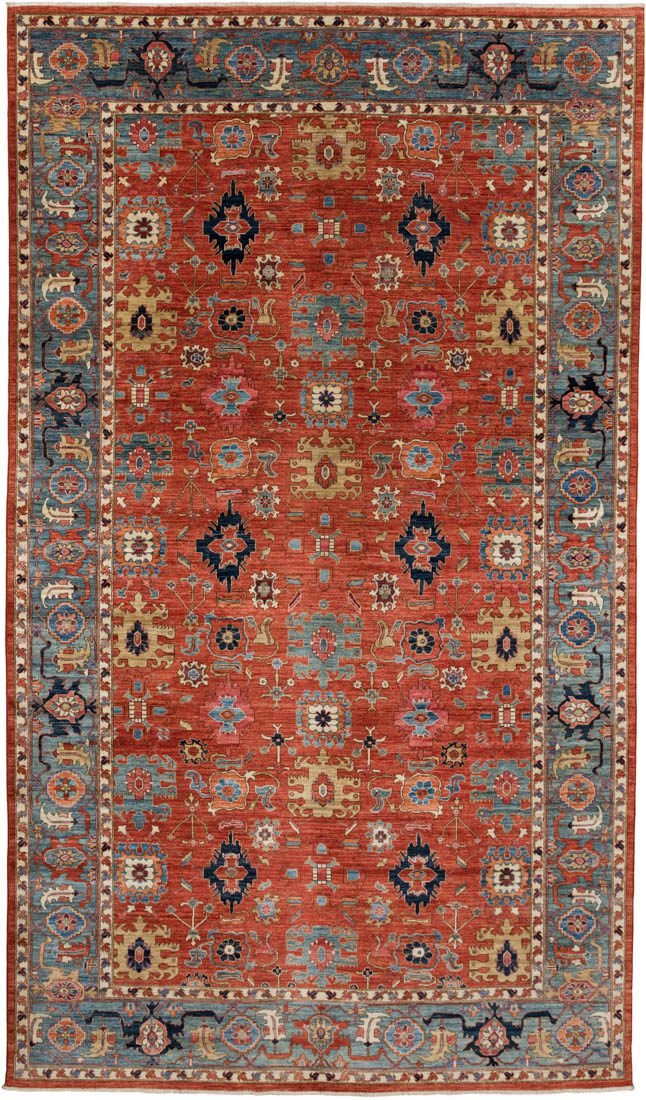 Afghan Harshang Heriz Handwoven Tribal Rug