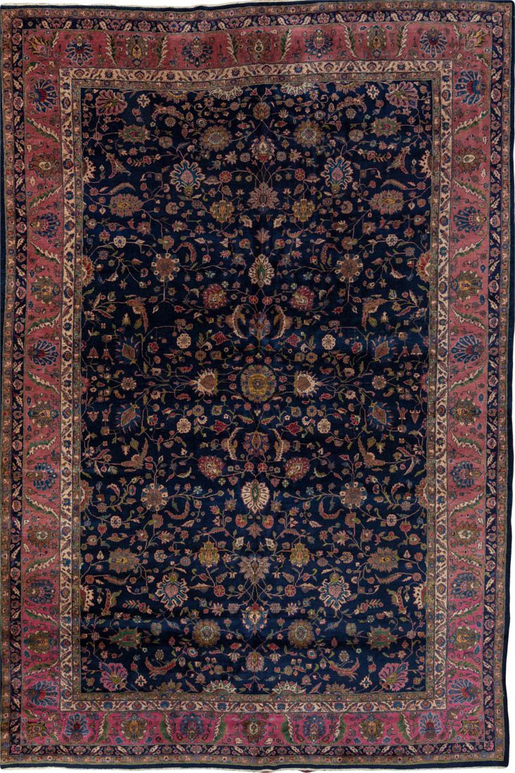 Antique Persian Sarouk Handwoven Rug