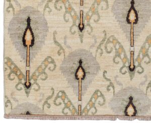 36461-Ikat_Fine_Luxe_Textile_Handwoven_Rug-3'1''x3'8''-Afghanistan-1-Border