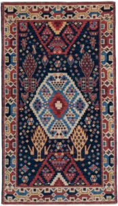 Afghan Kurdish Handwoven Tribal Rug