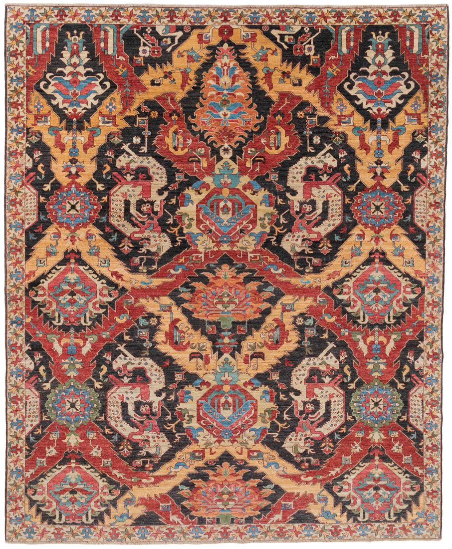 Afghan Dragon Tribal Handwoven Rug