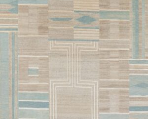 36321-Kente_Coastal_Fine_Tibetan_Wool_Silk_Handwoven_Rug-9'1''x12'0''-Nepal-1-Center