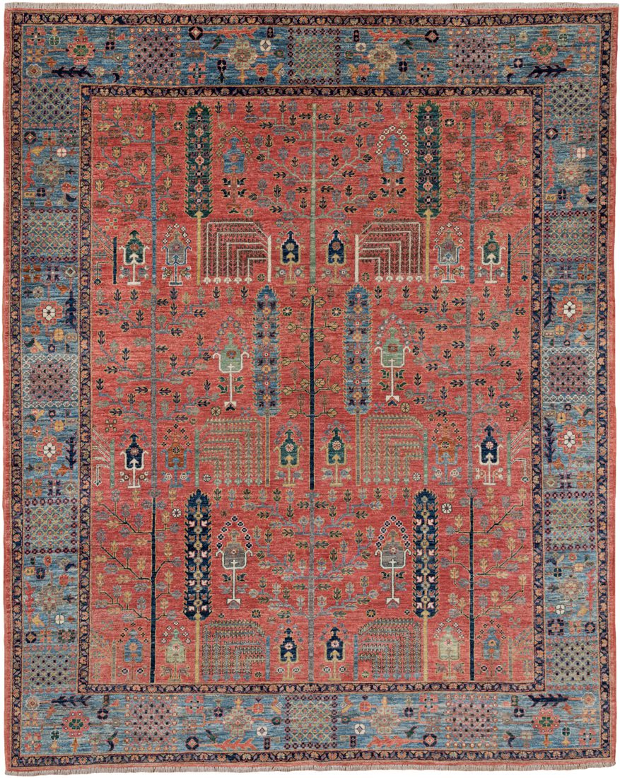 Afghan Bakshaish Willow Handwoven Tribal Rug