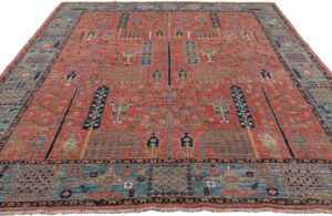 Afghan Bakshaish Willow Handwoven Tribal Rug