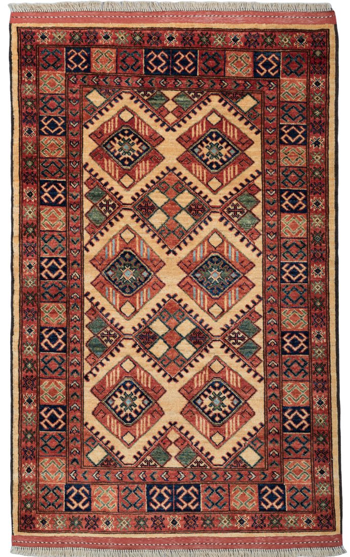 Afghan Ersari Bokara Handwoven Rug