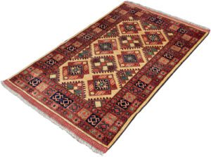 Afghan Ersari Bokara Handwoven Rug