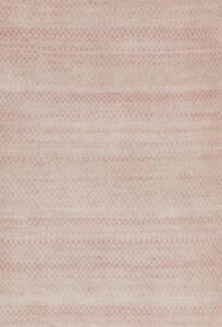 Hand knotted wool Pink rug