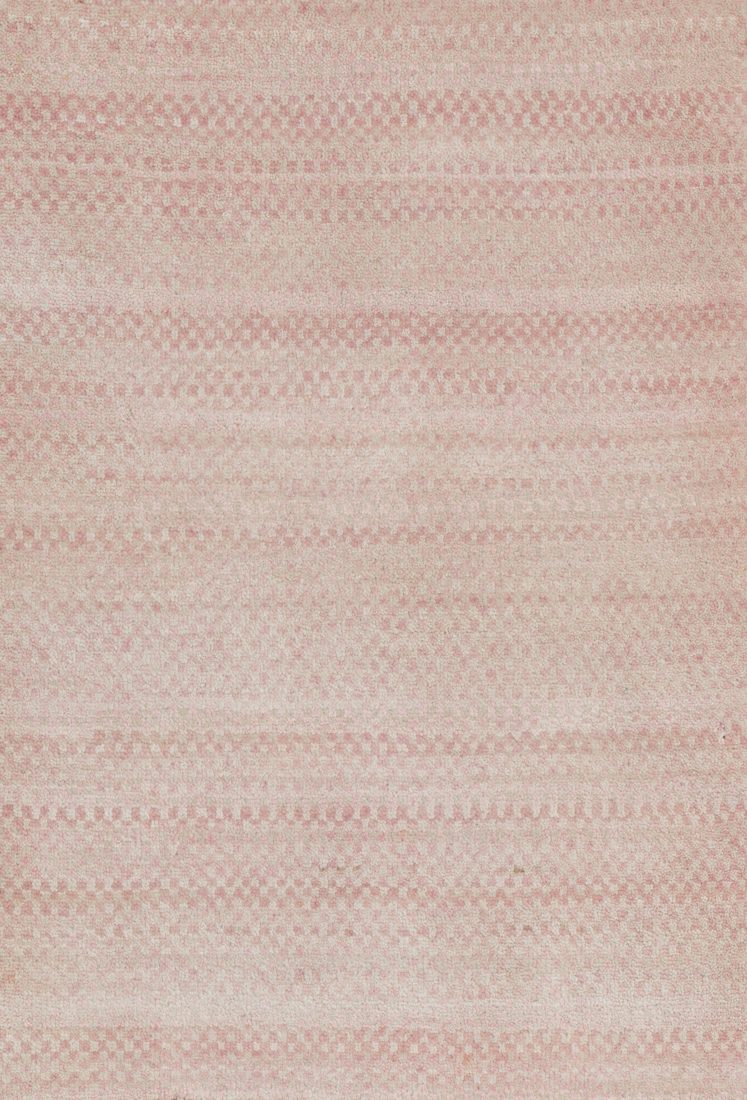 Hand knotted wool Pink rug