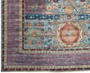 48310-Mamluk_Very_Fine_Handwoven_Tribal_Rug-10'2''x13'10''-Afghanistan-1-Border