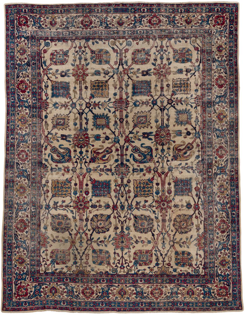 Antique Indian Shahabad Handwoven Rug