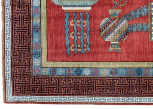 53640_BTR003A-East_Turkestan_Pictorial_Handwoven_Rug-8'1''x10'0''-Afghanistan-1-Border