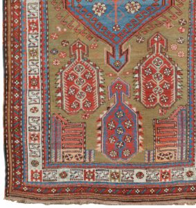 30630-Antique_Karabagh_Handwoven_Rug-4'0''x9'0''-Caucasus-1-Border