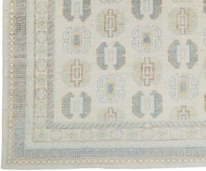 36954-Khotan_Antique_Reproduction_Handwoven_Rug-6'8''x9'6''-Afghanistan-1-Border