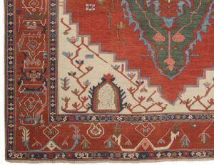 39428-Serapi_Fine_Antique_Reproduction_Handwoven_Rug-11'5''x13'4''-Afghanistan-1-Border