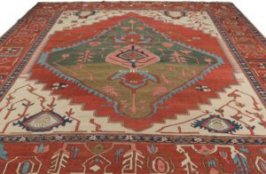 Serapi Antique Reproduction Handwoven Afghan Rug