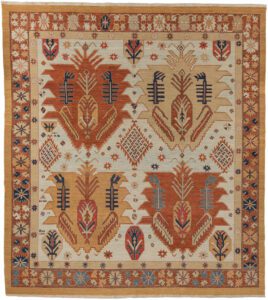 Bakshaish Shields Antique Reproduction Handwoven Afghan Rug