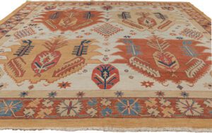 Bakshaish Shields Antique Reproduction Handwoven Afghan Rug