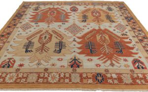 Bakshaish Shields Antique Reproduction Handwoven Afghan Rug