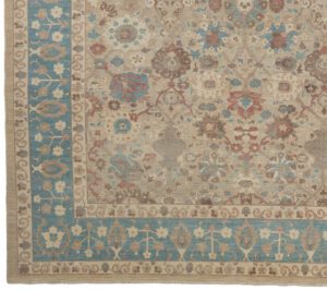 47880_NVA526A-Antique_Reproduction_Very_Fine_Tabriz_Handwoven_Rug-10'2''x13'8''-Afghanistan-1-Border