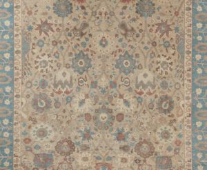 47880_NVA526A-Antique_Reproduction_Very_Fine_Tabriz_Handwoven_Rug-10'2''x13'8''-Afghanistan-1-Center